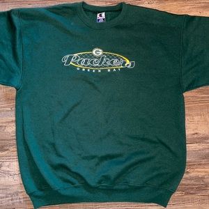 dark green green bay packers crewneck-large